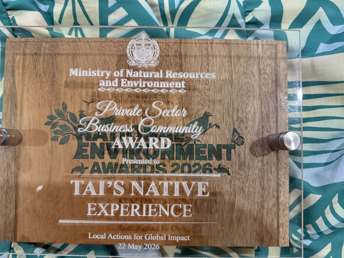 National Environment Award 2026 presented to Tai's Native Experience